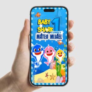 Invitación animada de Baby Shark