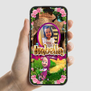 Invitación animada de Masha y el Oso