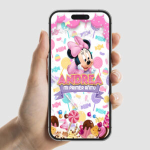 Invitación animada de Minnie Candyland