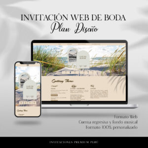 Invitación web de bodas (Plan Premium)